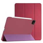 ProCase Smart Case for iPad Pro 11 Inch 2022/2021/2020/2018 (4th /3rd /2nd /1st Generation), Slim Stand Hard Back Shell Cover -Wine