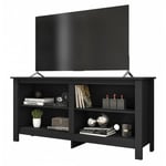 Beaux Meubles Pas Chers - Meuble tv 65 Pouces Noir 4 Niches l 148 h 69.5 p 38.5 cm