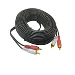 2 RCA Plug to 2 RCA Plug Phono Audio Cable Male to Male Adapter AUX Wire Cord