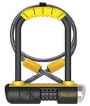 OnGuard Bulldog Combo DT-8012C Bike Lock, Combo Bike Locks, High Security & Reliable, Bicycle Lock With Rubber Coated Crossbar, Locks Shackle On Both Sides, Braided Steel Cycle Lock With Double Bolt