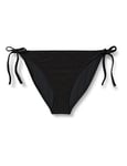 Calvin Klein Women Self-Tie Bikini Bottoms Sport, Black (Pvh Black), XL