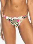 Roxy Palm Print Bikini Bottoms, Anthracite/Multi