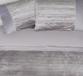 Argos Home Sparkle Velvet Grey Bedding Set - Kingsize