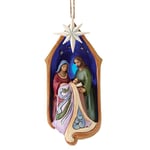 Enesco 4053846 Heartwood Objet de Décoration Suspension Sainte Famille avec Lumière Résine Multicolore 1 x 1 x 1 cm