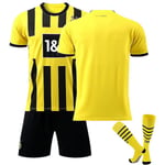 2022-2023 Borussia Dortmund Jersey Barn Fotbollströja Herr Fotbollströja Kit CNMR Unnumbered Kids 24(130-140)