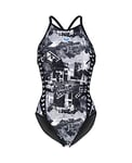 arena Maillot de Bain Icons Swimsuit Fast Back Allover Slips, Multi Asphalt, 38 Homme