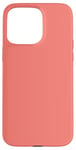 Coque pour iPhone 15 Pro Max Couleur rose corail simple