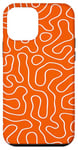 Coque pour iPhone 12 mini Motif simple orange à lignes fines