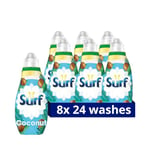 Surf Coconut Bliss Concentrated Liquid Laundry Detergent infused with natural essential oils for fresh and clean washing 8x 24 washes (192 washes)