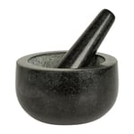 Sitram 715291 Mortier avec pilon en Granit Ø 14 cm H 8 cm, Noir