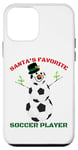 Coque pour iPhone 12 mini Ballon de football préféré du Père Noël Bonhomme de neige