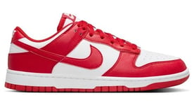 Chaussures sportswear nike dunk low blanc rouge femme