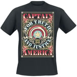 Captain America Flourish Shield T-Shirt black