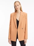 Calvin Klein Wool Till Blazer, Pale Terracotta