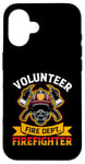 Coque pour iPhone 16 Emblème de pompier Brave Hero Fire Dept