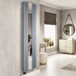 Light Grey Electric Vertical Smart Radiator 1.2kW with Wifi - H1800xW500mm