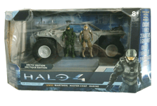 Halo 4 UNSC Warthog Arctic Edition Vehicle Series 1 Master Chief & Marine - Rare