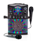 Singing Machine SML385UBK Karaoke System Bluetooth avec LED Disco Lights, CD+G, USB et Microphone - Noir