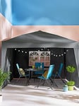 2.5 X 2.5 M Pop-Up Gazebo (3 Side Panels, Steel Frame, Showerproof Roof)