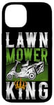 iPhone 14 Lawn Mower Mowing Dad Father Landscaper Tractor Lawn Mower Case