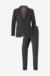 Lindbergh - Kostym Checked Stretch Suit - Brun