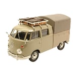 VW TYPE 2 (T1) 1965 PICK UP CLOSED WITH ROOF RACK 1962 BEIGE 1:24 MotorMax