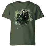 The Lord Of The Rings Aragorn Colour Splash Kids' T-Shirt - Forest Green - 5-6 ans - Forest Green