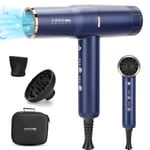 PARWIN PRO BEAUTY Sèche-cheveux Séchage Rapide Professionnel, Moteurs Sans Balais à Faible Bruit avec 110,000RPM&2000W, ionique hair dryer répartition uniforme de chaleur bleu