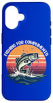 Coque pour iPhone 16 Des jeux de mots vintage de Fishing for Compliments qui accrochent le cœur de papa