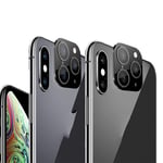 FTYSXP Modified Camera Lens Seconds Change Cover for iPhone X XS XR MAX Sticker Fake Camera for iPhone 11 Pro Max Metal Protector Change to iPhone pro/Max (black 2pack)