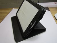 Black PU Leather 360 Rotation Carry Case Stand Folder for Motorola Xoom 2 8.2"