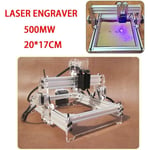 Machine à graver laser Pro 3 axes usb 500 mW - 20 x 17 cm - Routeur cnc, fraiseuse, imprimante laser