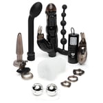 Lovehoney Wild Weekend Adult Sex Toy Kit - G Spot & Rabbit Vibrators, Anal Toys, Cock Rings & Kegal Balls - Beginner Friendly Sex Toys for Couples - 11 Piece Sex Toy Set - Black