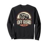 Retro Vintage 4x4 Off Road Car, off road truck 4x4 truck Sweatshirt