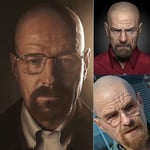 Breaking Bad Walter White Latex Mask Realistisk Bad Old Man Full Head Mask Maskerad Huvudbonad Halloween Cosplay Huvudbonad Rekvisita