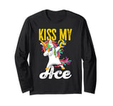 Funny Volleyball Kiss My Ace Long Sleeve T-Shirt