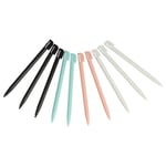 Vhbw 10x Stylos De Saisie Compatible Avec Nintendo 3ds, Ds Lite Console De Jeux - Noir / Rose / Blanc / Turquoise