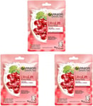 Garnier Ultralift anti Ageing Radiance Boosting Face Sheet Mask 28G (Pack of 3)