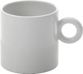 Alessi Mw01/76 Dressed Tasse à Moka en Porcelaine Blanche avec Décoration en Relief, Set de 4 Pièces