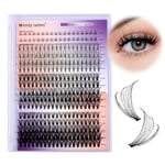 Cluster Lashes Extension Upper and Lower Lash Clusters D curl 20D+30D 0.07mm 12-18mm Mixed Individual Eyelash Clusters Wispy DIY Cluster Eye Lashes with Bottom Lashes