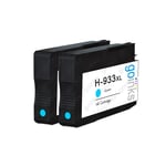 2 Cyan Ink Cartridges for HP Officejet 6100 6600 6700 7110 7510 7610 7612