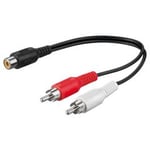 Y-RCA adapterkabel 0,2 m