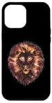 Coque pour iPhone 14 Pro Max Or Galaxie Roi Lion des Animaux d'Afrique