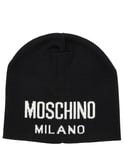 Moschino bonnet homme 60016M5802016 laine Black Nero chapeau béret casquette