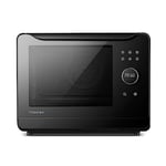 Toshiba MS2-TQ20SE(BK) Four Vapeur 6-en-1, Petit Four à Convection 1500W, Combiné 2250W, Gril, 40 Programmes Automatiques, Facile à Nettoyer, Noir, 20 Litres