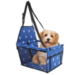 SOGA Waterproof Pet Booster Car Seat Breathable Mesh Safety Travel Portable Dog Carrier Bag Blue -  - CarPetBag013BLU