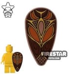 LEGO -The Hobbit Oval Shield - Gold Swirl Pattern