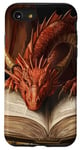 iPhone SE (2020) / 7 / 8 Aesthetic Gothic Red Dragon Reading Book Painting Bookish Case