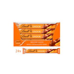 Lindt LINDOR Milk Orange Chocolate Snacking Bar (Pack Of 24)