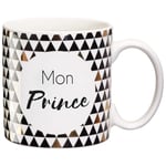 DRAEGER PARIS | Mug Black & Gold porcelaine fine "Mon prince" | Idée Cadeau pour lui, homme, ami, copain, fils| Tasse à thé, tasse à café avec Coffret Cadeau